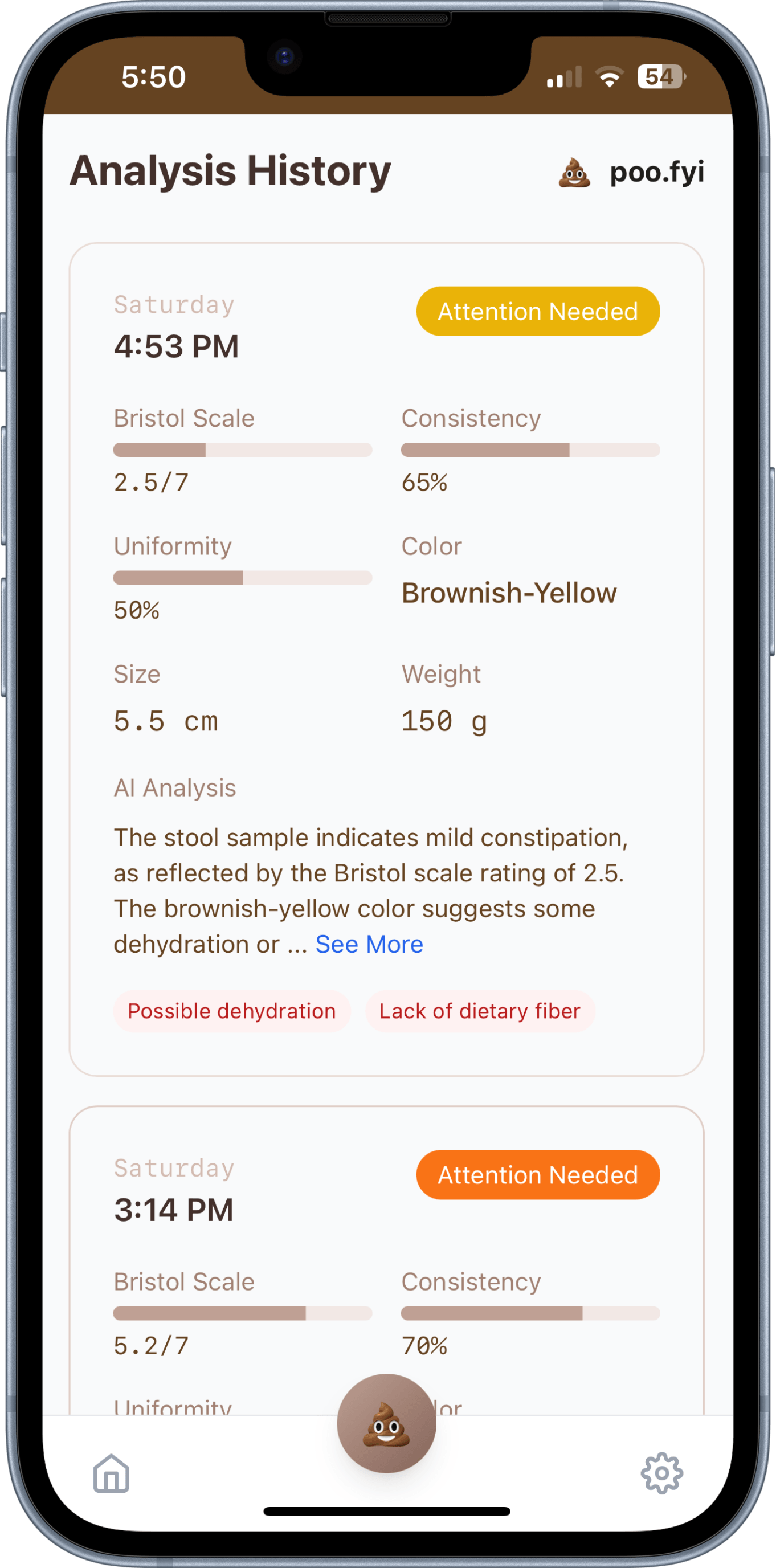 Poop Analysis Dashboard